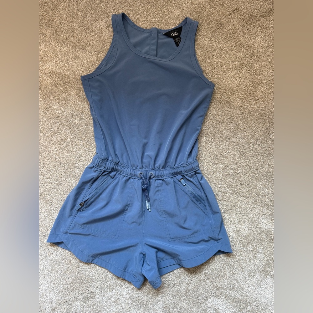 Athleta Kids Sleeveless Blue Romper, size S (7), barely worn